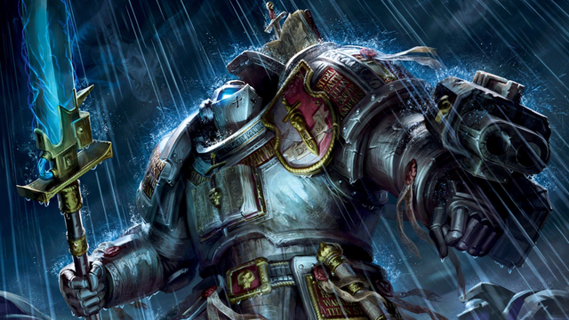 Grey Knights miniaturen zoals Terminators, Dreadknight en Paladins bij Speldorado