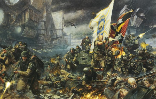 Astra Militarum collectie – Leman Russ Battle Tank en Cadian Shock Troops bij Speldorado