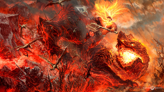 Warhammer Age of Sigmar Fyreslayers miniaturen collectie – Spearhead box, Vulkite Berzerkers en Auric Runefather bij Speldorado