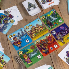 Faraway kaartspel en uitbreiding, strategisch kaartspel rond het ontdekken van Alula bij Speldorado
