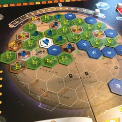 Terraforming Mars bordspel met speelbord, kaarten en uitbreidingen zoals Prelude en Ares Expeditie
