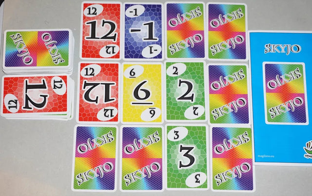 Skyjo kaartspel van Magilano en Skyjo Action, populaire familie kaartspellen voor kinderen en volwassenen bij Speldorado