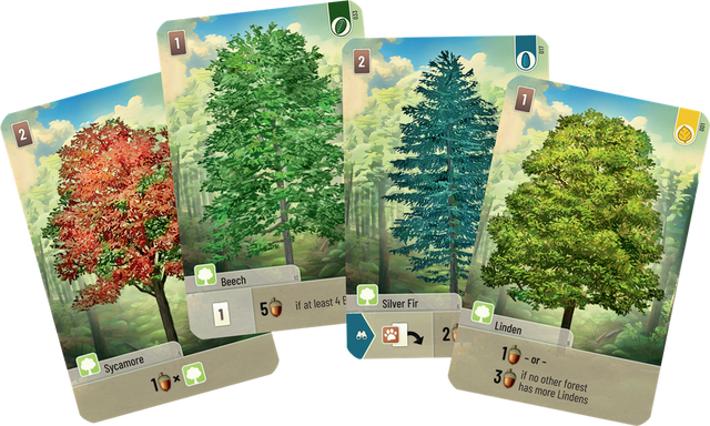 Forest Shuffle kaartspel en uitbreidingen met bomen, dieren en natuur bij Speldoradot
