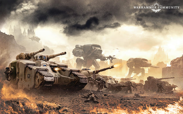 Legions Imperialis Epic Scale miniaturen met Legiones Astartes, Solar Auxilia, tanks en Titans bij Speldorado