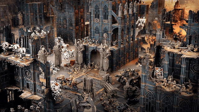 Terrein voor tabletop miniature wargames met wargaming terrain en tabletop scenery bij Speldorado