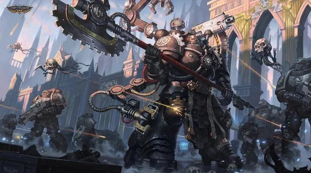 Warhammer 40k Iron Hands miniaturen collectie – Ferrus Manus, bionics, Redemptor Dreadnought bij Speldorado