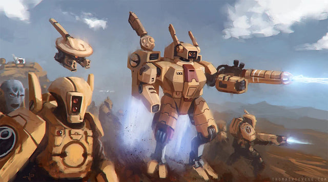 T’au Empire collectie – Fire Warriors en Hammerhead Gunship bij Speldorado