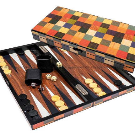 Dit is een foto van het spel Philos Backgammon Kassette Fourni Groot. te koop bij Speldorado Spellenwinkel Delft