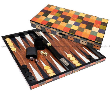 Dit is een foto van het spel Philos Backgammon Kassette Fourni Groot. te koop bij Speldorado Spellenwinkel Delft