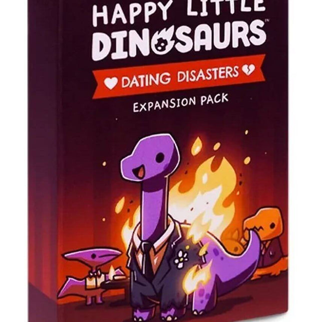 Dit is een foto van het spel Happy Little Dinosaur Dating Disasters  EN te koop bij Speldorado Spellenwinkel Delft