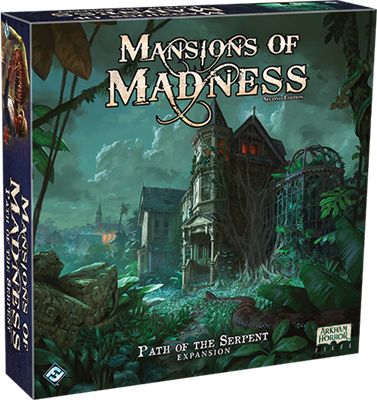 Dit is een foto van het spel Mansions of Madness 2nd Path of the Serpent EN te koop bij Speldorado Spellenwinkel Delft