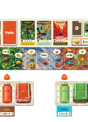 Dit is een foto van het spel Parks 2nd Edition te koop bij Speldorado Spellenwinkel Delft