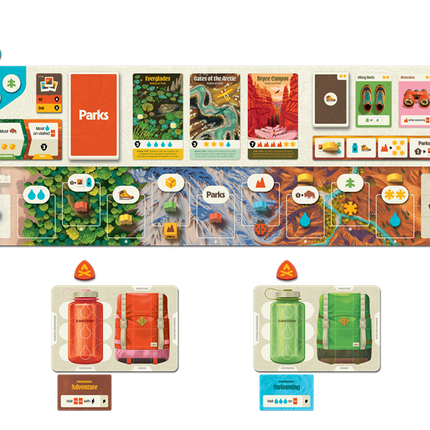 Dit is een foto van het spel Parks 2nd Edition te koop bij Speldorado Spellenwinkel Delft