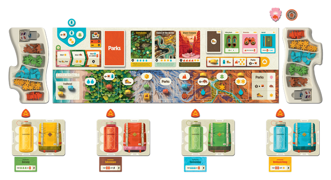 Dit is een foto van het spel Parks 2nd Edition te koop bij Speldorado Spellenwinkel Delft