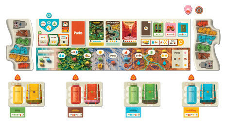Dit is een foto van het spel Parks 2nd Edition te koop bij Speldorado Spellenwinkel Delft