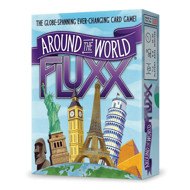 Dit is een foto van het spel Around the World Fluxx EN te koop bij Speldorado Spellenwinkel Delft