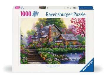 Dit is een foto van het spel Romantische cottage - 1000 stukjes te koop bij Speldorado Spellenwinkel Delft