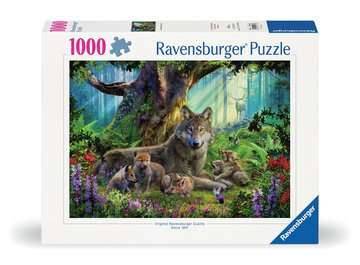 Dit is een foto van het spel Familie wolf in het bos - 1000 stukjes te koop bij Speldorado Spellenwinkel Delft