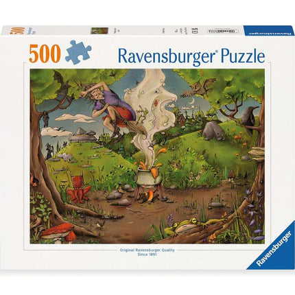 Dit is een foto van het spel Bei der Waldhexe - 500 stukjes te koop bij Speldorado Spellenwinkel Delft
