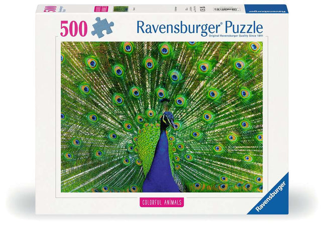 Dit is een foto van het spel Peacock - 500 stukjes te koop bij Speldorado Spellenwinkel Delft