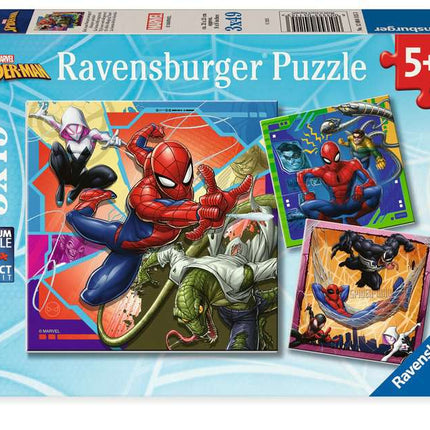 Dit is een foto van het spel Spider-Man - 3x49 stukjes te koop bij Speldorado Spellenwinkel Delft