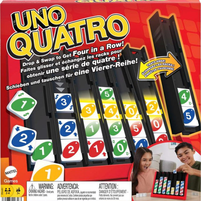 Dit is een foto van het spel Uno Quatro te koop bij Speldorado Spellenwinkel Delft