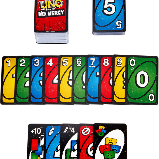 Dit is een foto van het spel Uno - No Mercy te koop bij Speldorado Spellenwinkel Delft