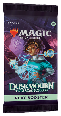 Dit is een foto van het spel Duskmourn House of Horrors Play booster - Magic the Gathering te koop bij Speldorado Spellenwinkel Delft