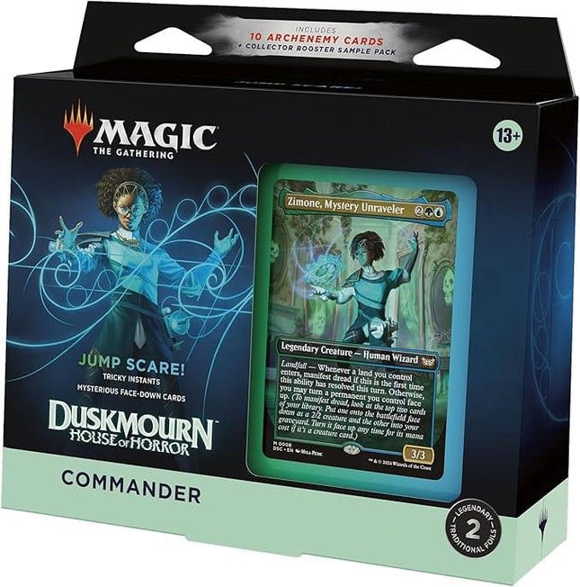 Dit is een foto van het spel Miracle Worker - Duskmourn House of Horrors Commander Deck - Magic the Gathering te koop bij Speldorado Spellenwinkel Delft