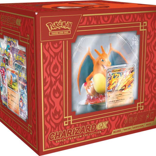 Dit is een foto van het spel Charizard ex Super-Premium Collection - Pokemon te koop bij Speldorado Spellenwinkel Delft