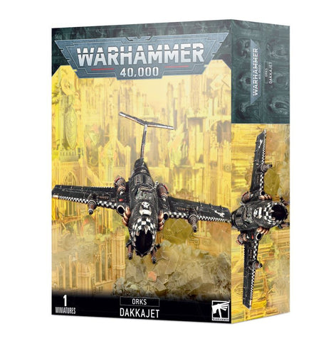 Dit is een afbeelding van het miniatuur Dakkajet - Orks voor het spel Warhammer, te koop bij Tabletop Miniature Wargames spellenwinkel Speldorado in delft