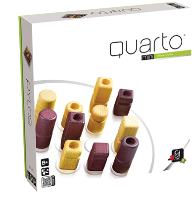 Dit is een foto van het spel Quarto Mini - en te koop bij Speldorado Spellenwinkel Delft