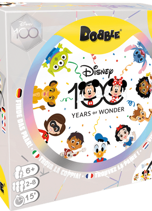 Dobble Disney 100th Anniversary NL – party kaartspel – 2 tot 8 spelers