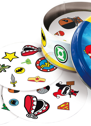 Dit is een foto van het spel Dobble DC te koop bij Speldorado Spellenwinkel Delft