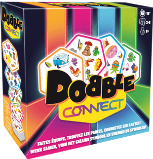 Dobble Connect NL – party kaartspel – 2 tot 8 spelers