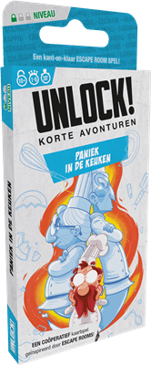 Dit is een foto van het spel Unlock! Korte Avonturen Paniek in de keuken NL te koop bij Speldorado Spellenwinkel Delft