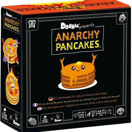 Dit is een foto van het spel Dobble Anarchy Pancakes te koop bij Speldorado Spellenwinkel Delft