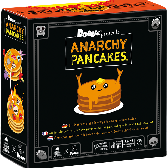 Dit is een foto van het spel Dobble Anarchy Pancakes te koop bij Speldorado Spellenwinkel Delft