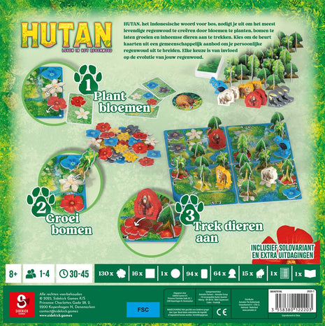 Dit is een foto van het spel Hutan te koop bij Speldorado Spellenwinkel Delft