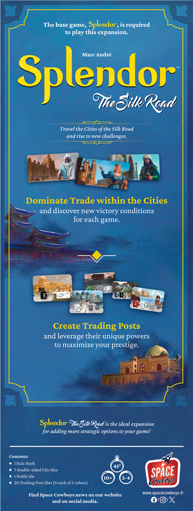 Dit is een foto van het spel Splendor Silk Road te koop bij Speldorado Spellenwinkel Delft