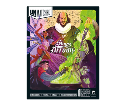 Dit is een foto van het spel Slings & Arrows - EN - unmatched te koop bij Speldorado Spellenwinkel Delft