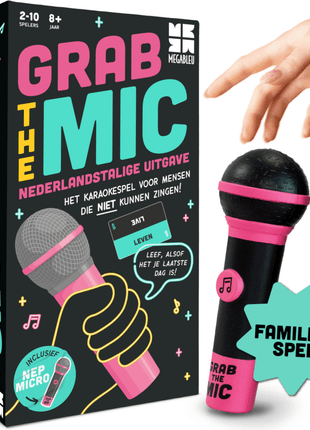 Grab the Mic (Nederlands) – gezellig kaartspel – 2 tot 4 spelers