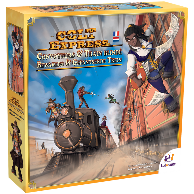 Dit is een foto van het spel Colt Express exp. Bewakers & Gepantserde Trein te koop bij Speldorado Spellenwinkel Delft