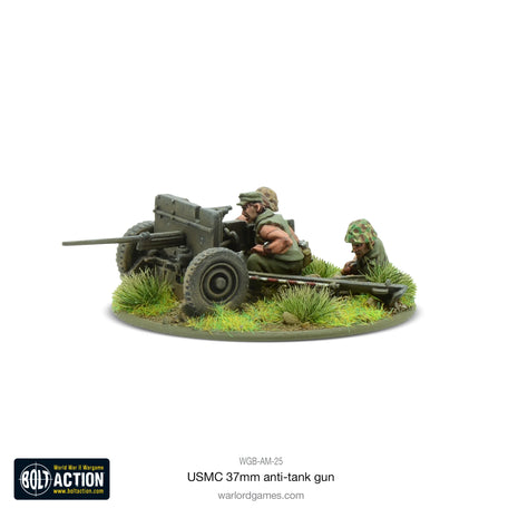 US Marine Corps M3A1 37mm Anti-Tank Gun voor Bolt Action - amerikanen artillery schaal 1:58 miniatuur