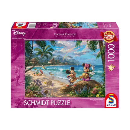 Dit is een foto van het spel Disney Dreams Puzzel Mickey & Minnie Mouse in Hawaii (1000 stukken) te koop bij Speldorado Spellenwinkel Delft