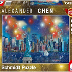 Vuurwerk bij het Vrijheidsbeeld, 1000 stukjes Puzzel