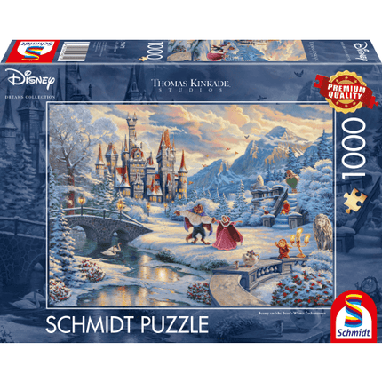 Disney Belle en het Beest in de sneeuw, 1000 stukjes, SCH-59671 van 999 games te koop bij Speldorado !