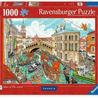Dit is een foto van het spel Venetie , FLeroux comic style - 1000 stukjes te koop bij Speldorado Spellenwinkel Delft