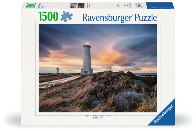 Prachtige lucht boven de vuurtoren van Akranes, IJsland - 1500 stukjes