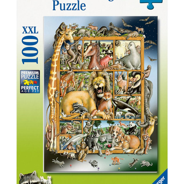 Dit is een foto van het spel Animals collage - 100 XXL te koop bij Speldorado Spellenwinkel Delft